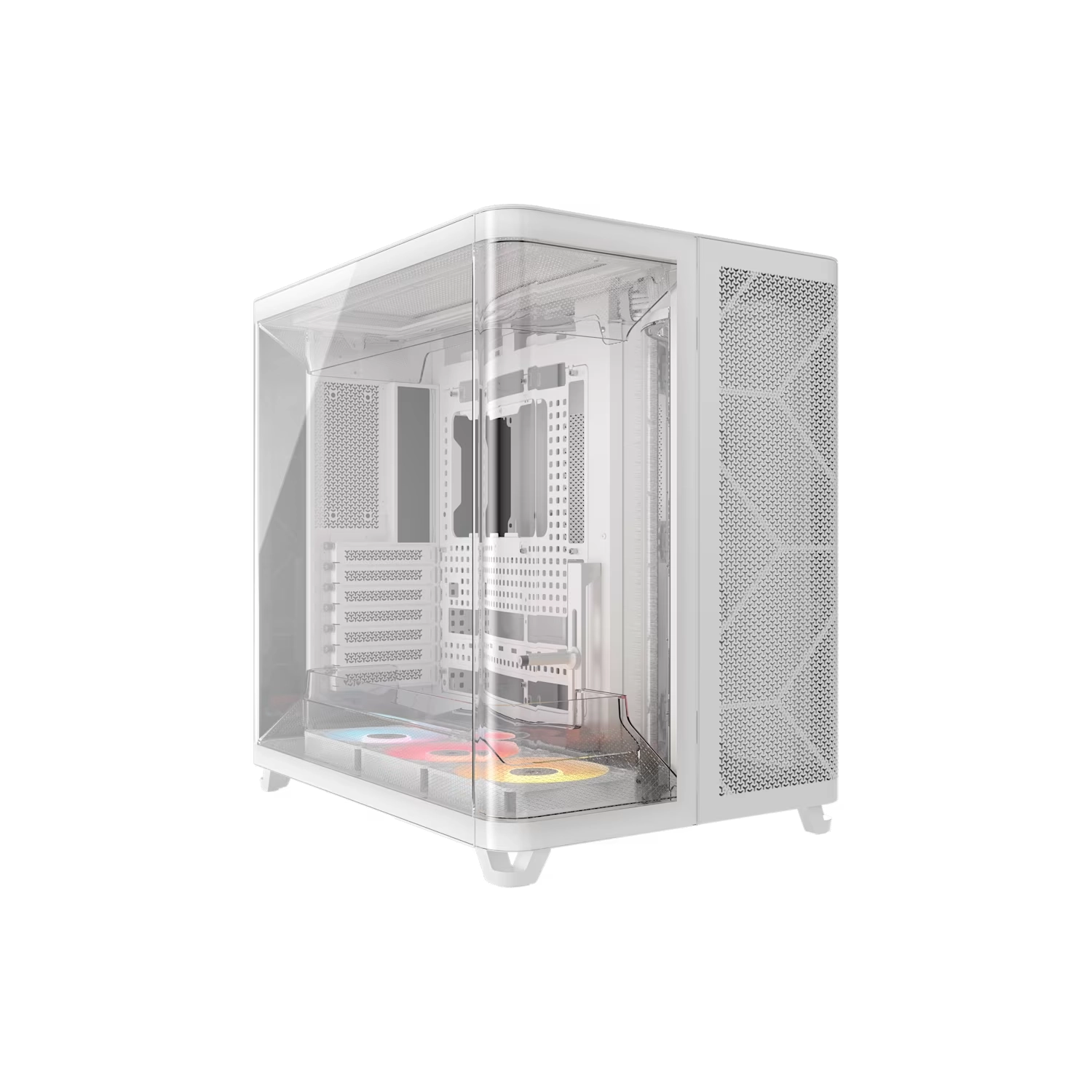 Gabinete Corsair Argb Air 5400 Rs-R Mid Tower Con Triple Cámara Blanco