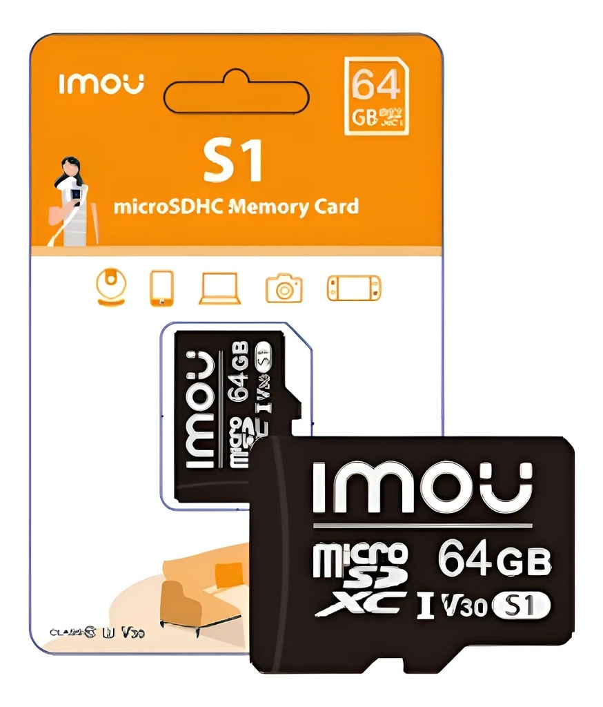 Imou Tarjeta De Memoria  Microsd Sdhc S1 C10 Interior 64Gb