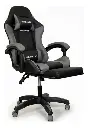 Silla Gamer Novohome Con Apoya Pies Black And Gray Gc1002