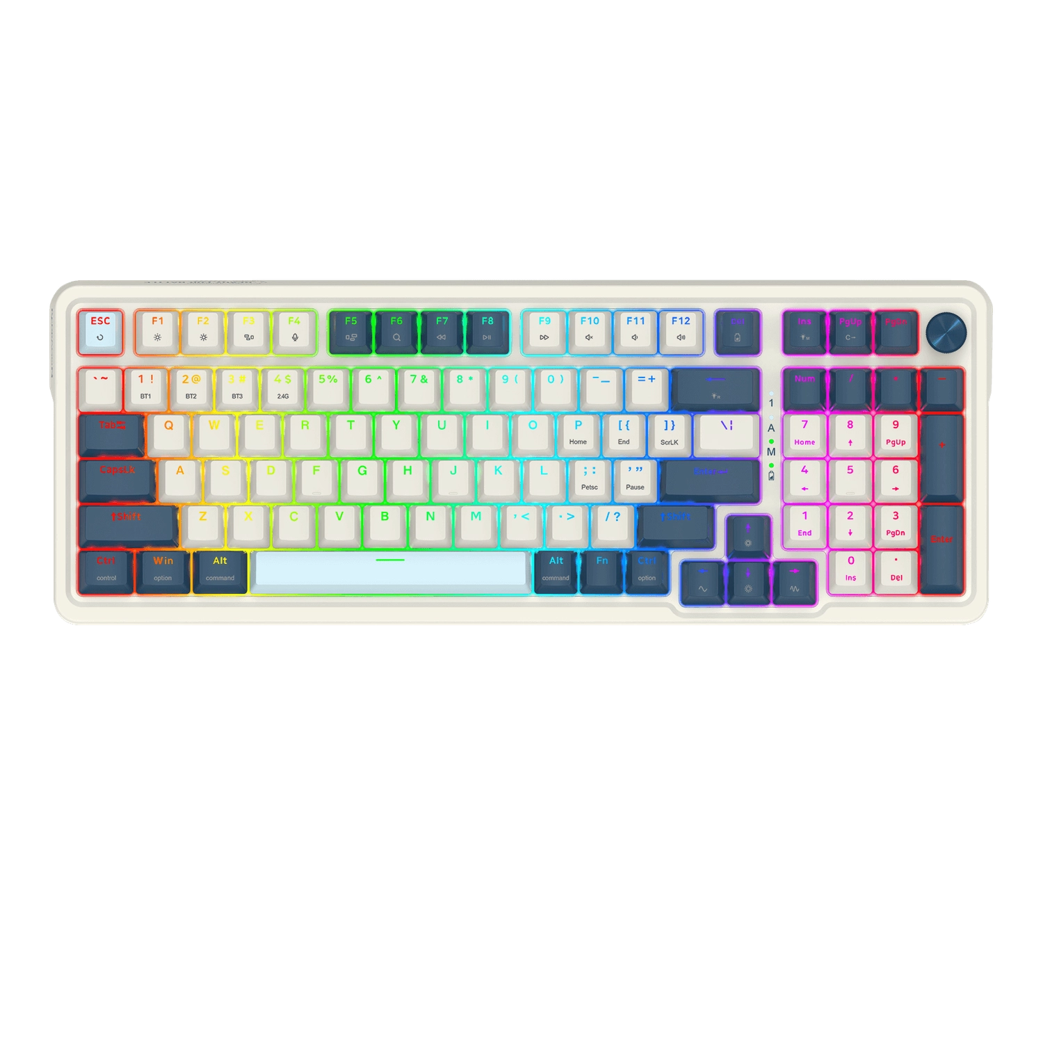 Teclado Redragon Eisa Pro K686 Blanco - Azul