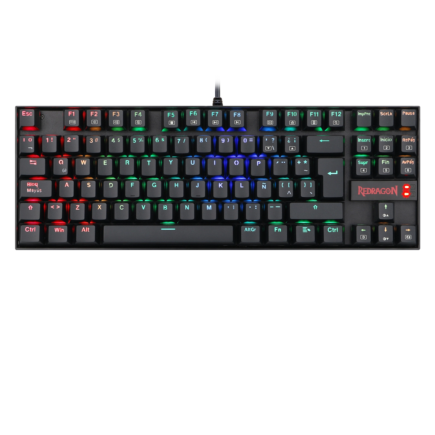 Teclado Redragon Kumara K552 Rgb Negro