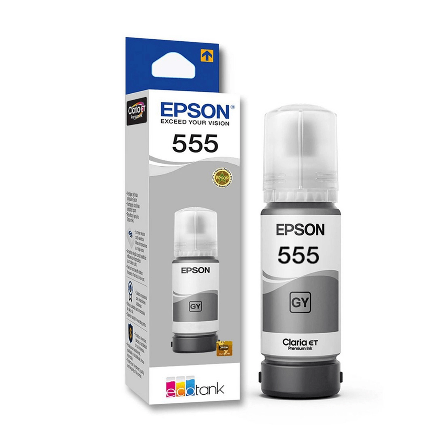Botella De Tinta Epson 555 Gris