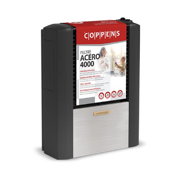 Calefactor Coppens Peltre Acero 4000 Kclah - Tb Mg Csalida Izq