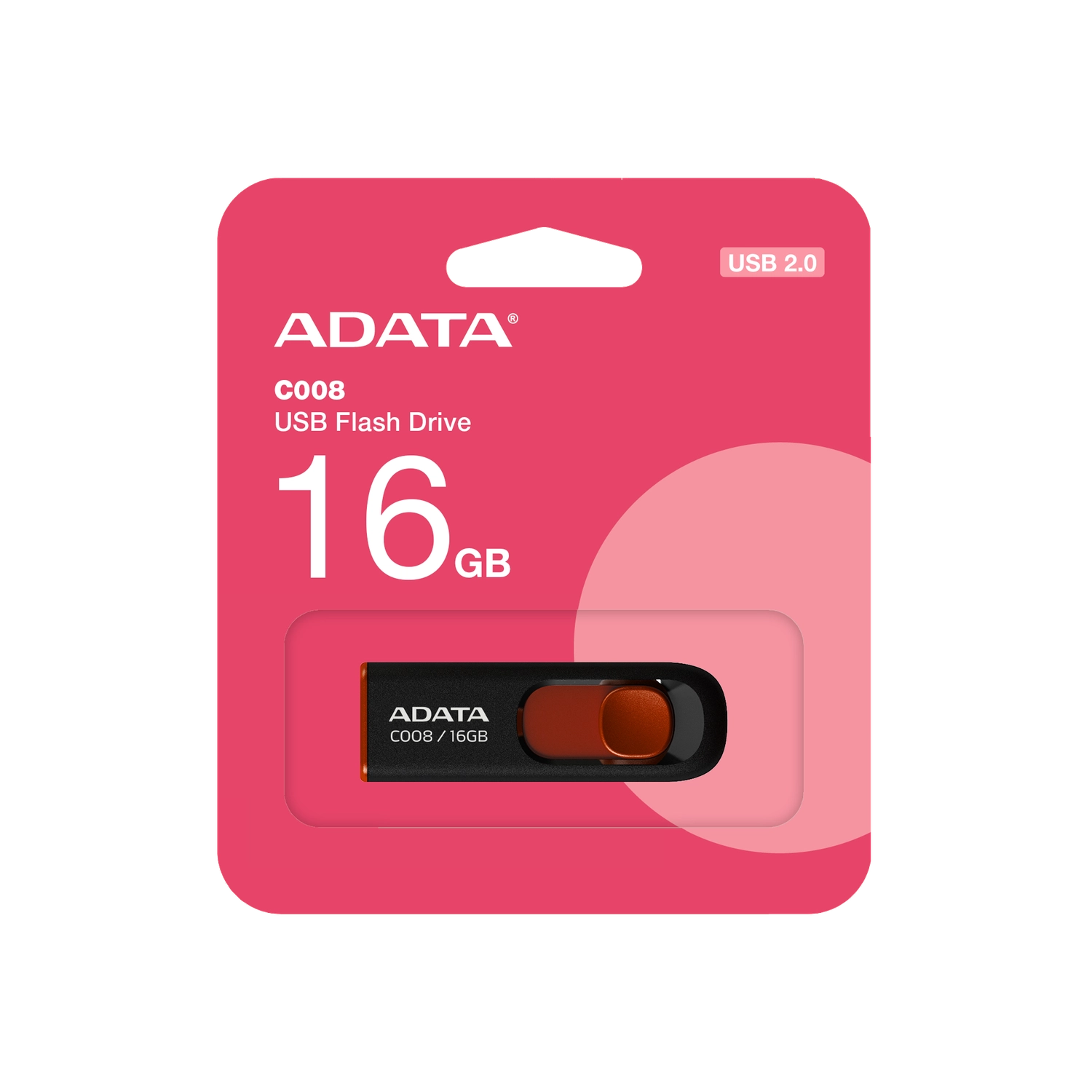 Pen Drive Adata C008 Rkd 16Gb Usb 2.0 C/ Tapa Des