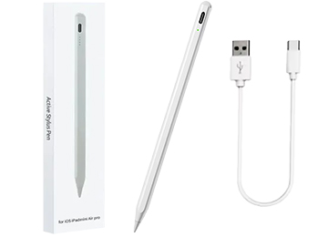 Lapiz Celular Tablet Android Capacitivo 2 En 1 Con 2 Puntas A Bateria Carga Por Puerto Tipo C Incluye Cable - Solo Android - No Es Bluetooth 