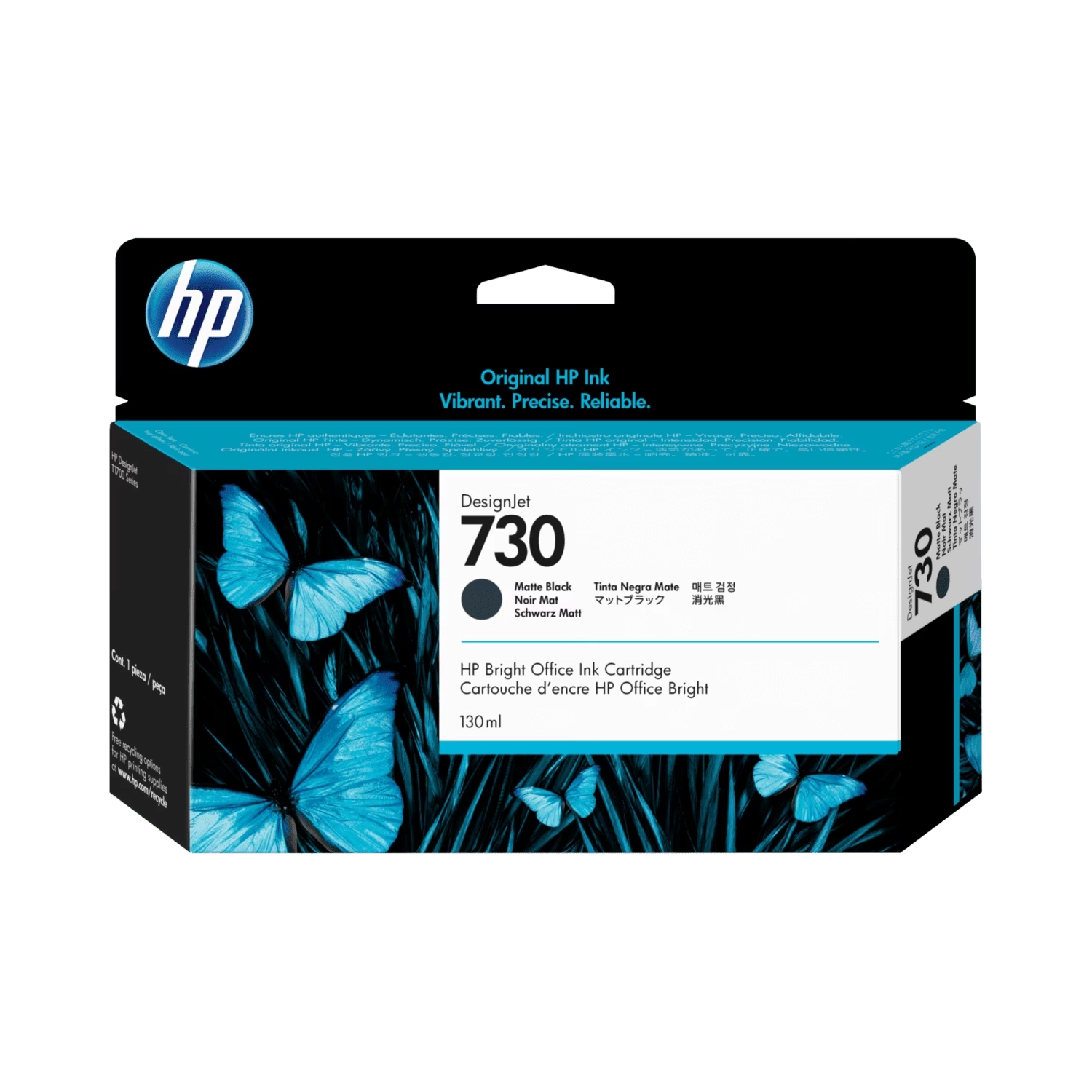 Cartucho De Tinta  Plotter Hp  730 Negro Mate