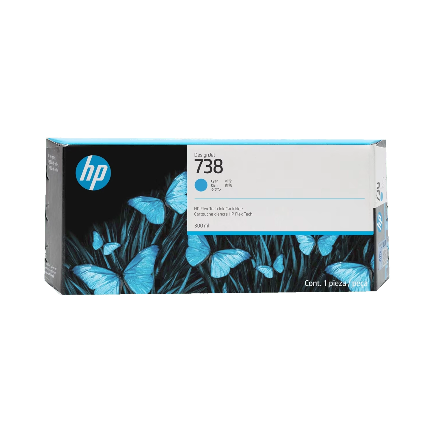Cartucho De Tinta  Plotter Hp  738  Cian Alta Capacidad