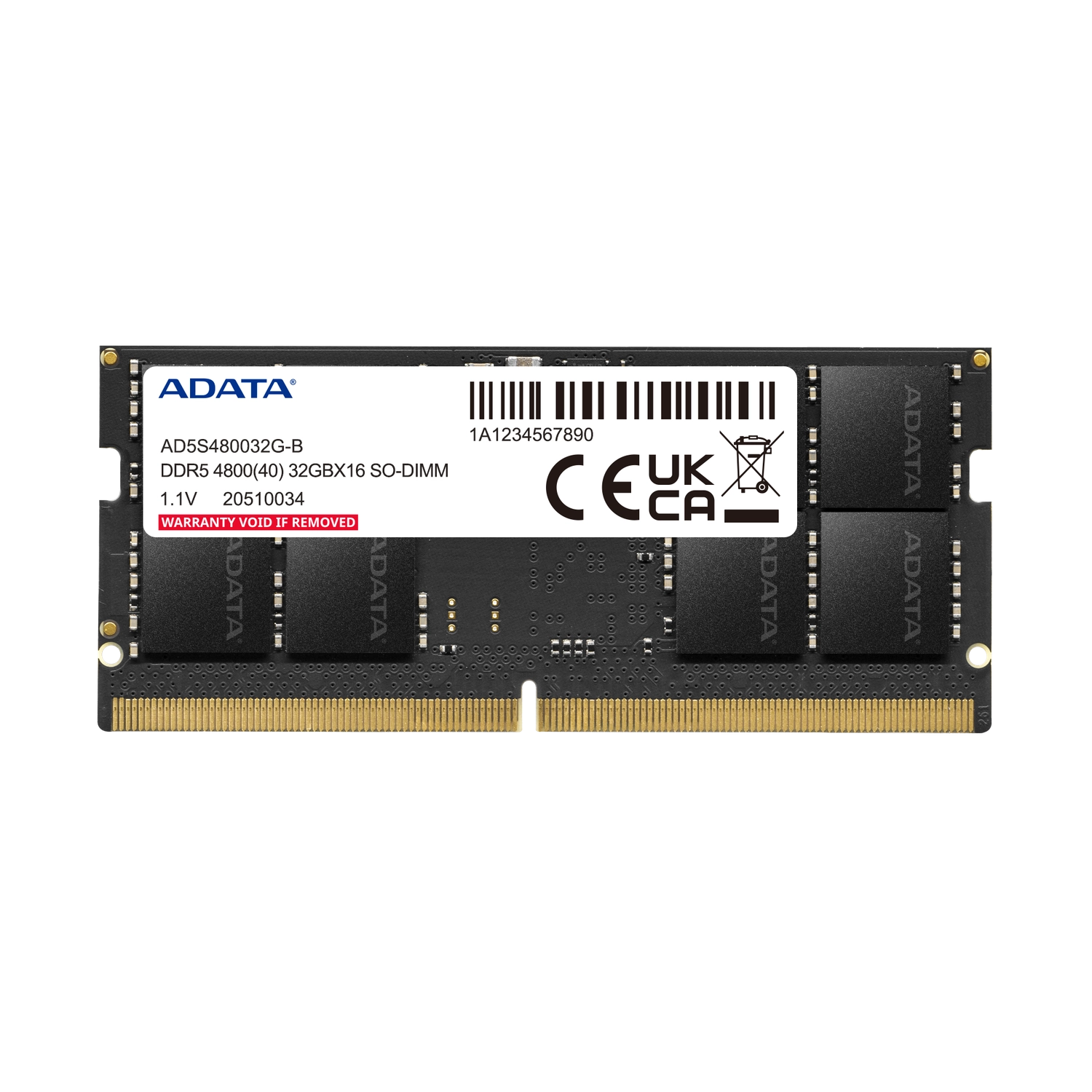 Memoria Ram Sodimm Adata 16Gb Ddr5 4800Mhz Cl40 1.
