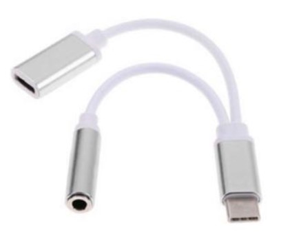 Adaptador Usb Tipo C A Jack 3.5Mm Plug 3.5 Sin Microfono + Carga Usb Tipo C - Chequear Compatibilidad Antes De Comprar - Usb Tipo C Audio Analogico Sin Dac