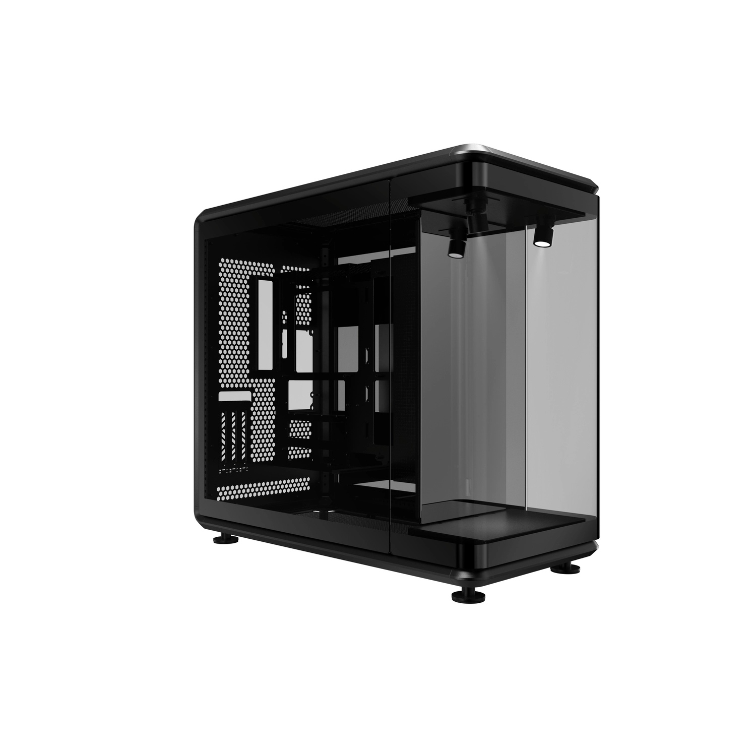 Gabinete Cooler Master Masterframe 360 Mid Tower Tempered Glass Black S/Fuente