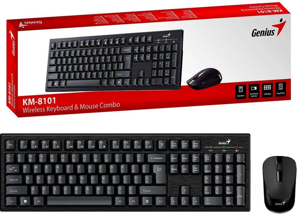 Combo Teclao y Mouse Inalámbrico Genius KM-8101