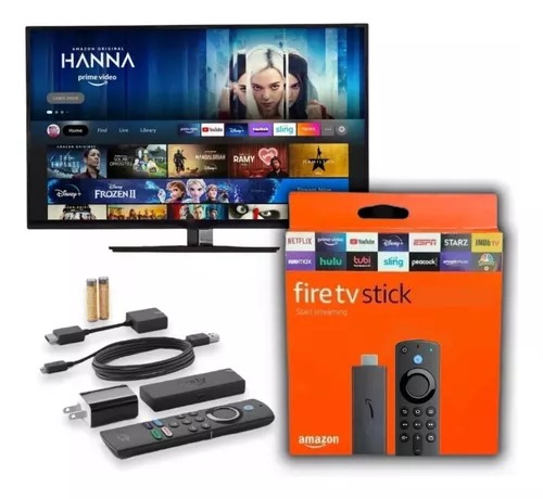 Conversor Amazon Fire Stick Tv Full Hd 8Gb Se Conecta Por Usb Al Tv -  Sin Cargador Sin Pilas