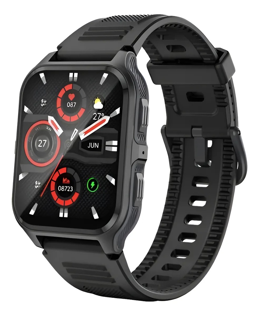 Colmi Smartwatch P73 1.9" Cardiaco Sueño Oxigeno En Sangre Contesta Llamadas Ip68 Bluetooth 5.1 Negro