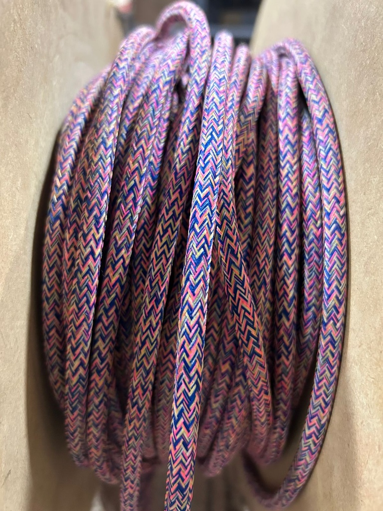 Cable Textil Ct16 - Rosa + Colores