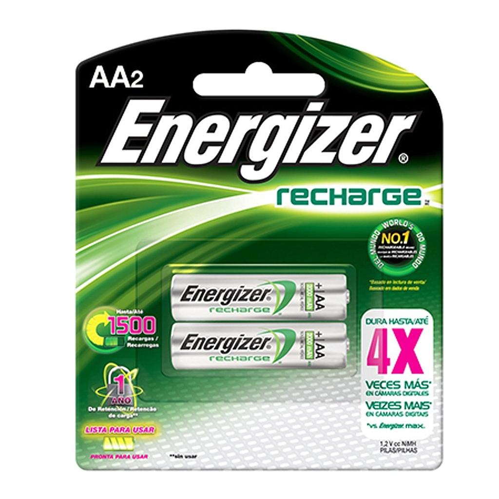 Energizer Recharge Aa - Pila Aa Recargable 2000 Mah Blister X2 Unidades Eneh15