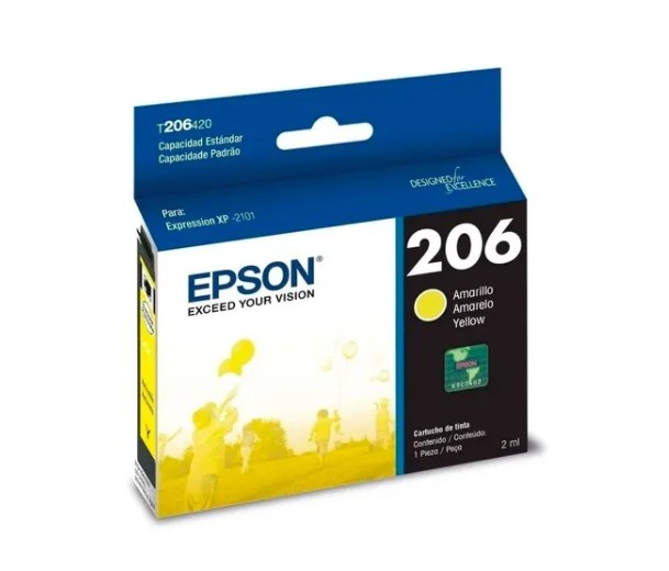 Epson Cartucho Original T206 Amarillo Para Xp-2101
