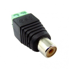 Ficha Plug Rca Hembra Con Bornera Cctv
