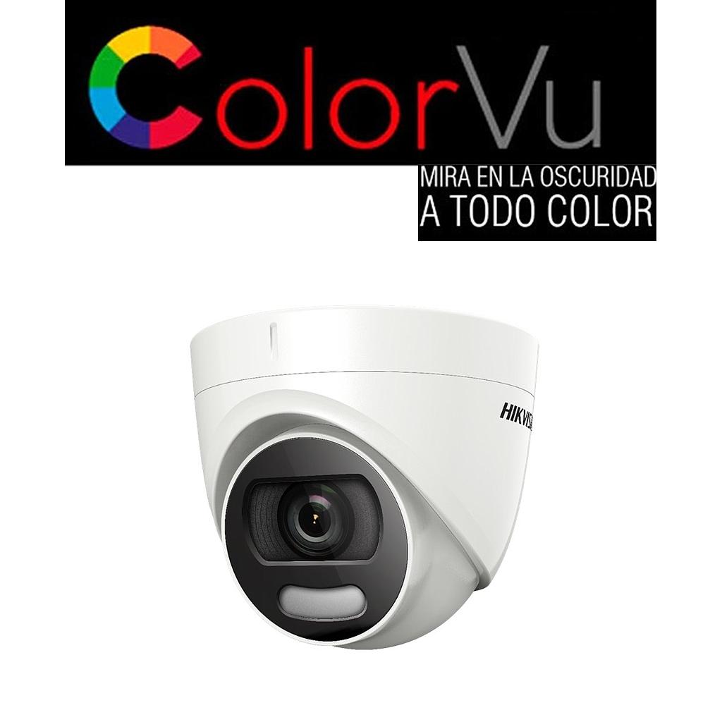 Hikvision Ds-2Ce70Df0T-Pf Domo 1080P 2.8Mm Color Vu Pvc Interior Color Dia Y Noche 24Hs
