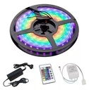 Kit Tira Led Rgb 5050 Potente 72W Exterior + Control Remoto + Fuente 12V