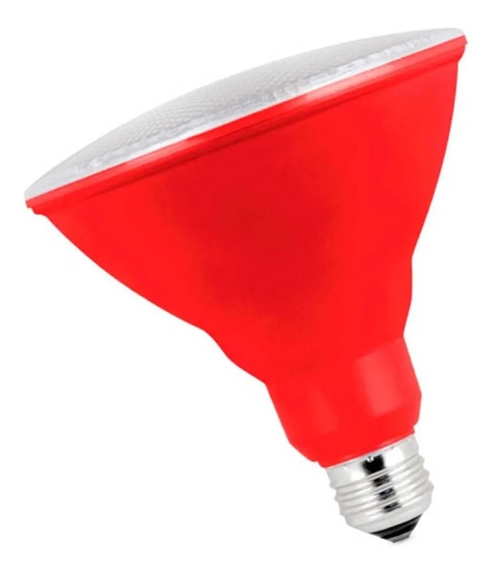 Lampara Interelec Par 38 E27 17W Rojo