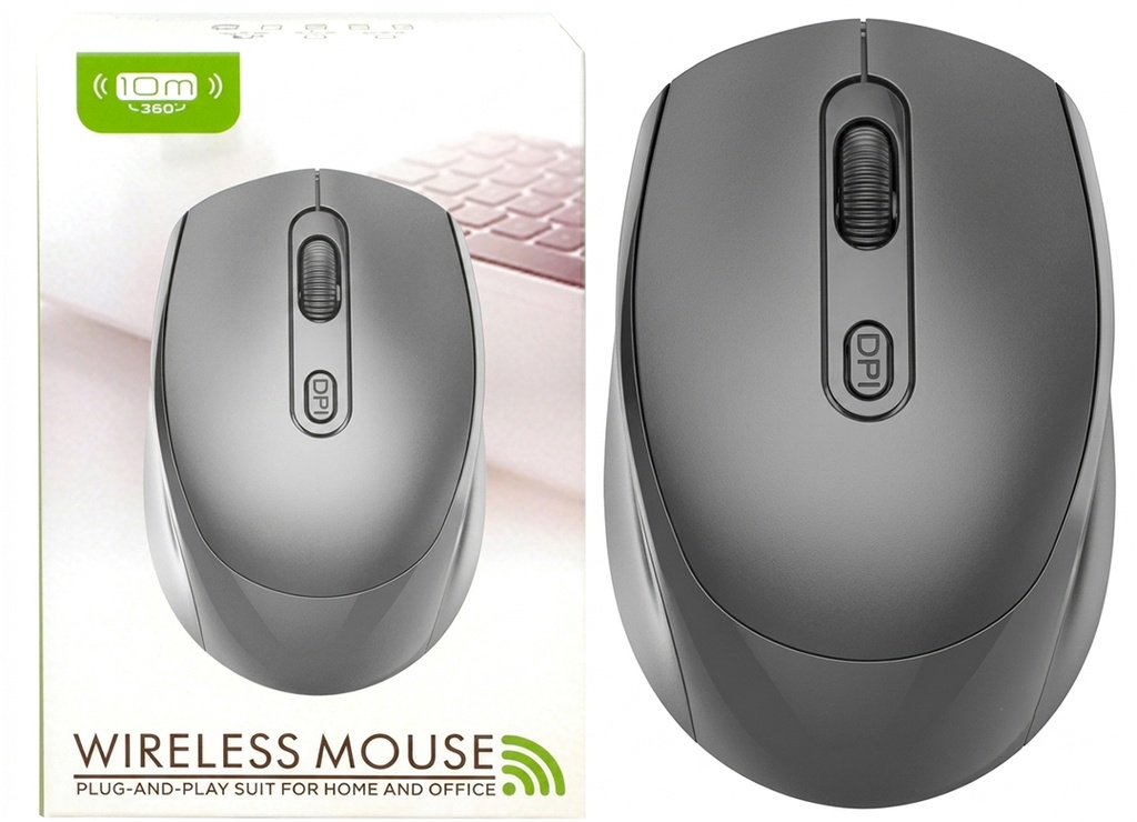 Mouse Jng Babk 2 En 1 Bt + 2.4Ghz Inalambrico Hasta 1200Dpi Bateria Interna Recargable 