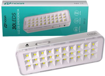 Luz De Emergencia Noganet Nh-L1 30 Leds 3W 100 Lumenes Autonomia 3 A 6 Hs Luz Blanca Fria