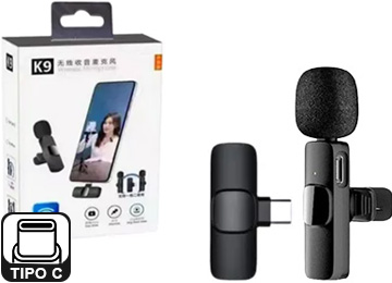 Microfono K9 Lavalier Solo Telefonos Usb Tipo C Bluetooth Entrevistas Periodiosmo Aire Libre Android Tp-18793