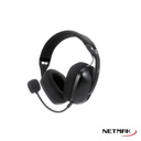Netmak Auricular Gamer Nm-N35 Inalambrico Tri Modo 2.4Ghz/Bluetooth/Aux Negro  - Mic Desmontable