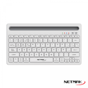 Netmak Nm-Kb650-W Teclado Bluetooth 5.0 Recargable Blanco