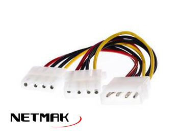 Nm-C17 Netmak Cable Interno Power Y - Cable De Fuente Adaptador - 1 Molex A 2 Molex