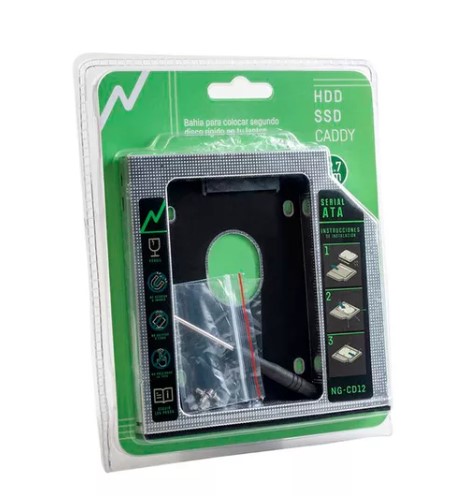 Noganet Ng-Cd9 Caddy Disk Adaptador Para Disco Ssd Sata 9.5 Mm