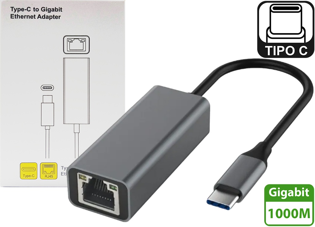 Placa De Red Tipo C A Rj45 H 1000Mbps Gigabit - No Es Usb Normal