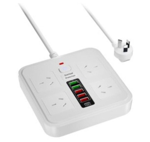 Zapatilla Multiple 2200W 10A Bkl-666 – 4 Tomas+5Us B+1 C Mody-00Fk – Yexa – Blanco