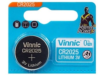 Pila Cr2025 Vinnic 3V X Unidad Dimensiones 20.0X2.5Mm 2025