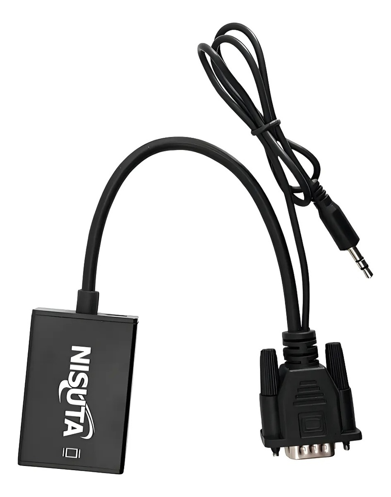 Nisuta Adaptador Vga M In A Hdmi H Out Con Audio 