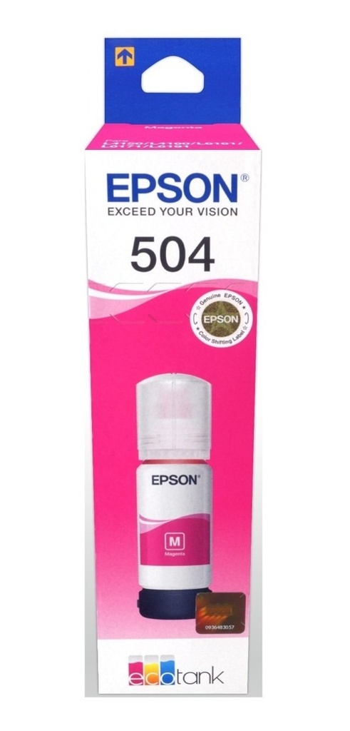 Tinta Original Epson T504 Magenta Para Epson L4150/6161 Series