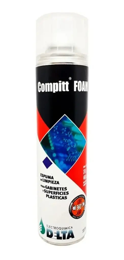 Espuma Delta Compitt Foam Seco Bajo Contenido Acuoso 330Cc 275G Limpieza Gabinetes Teclados Perifericos
