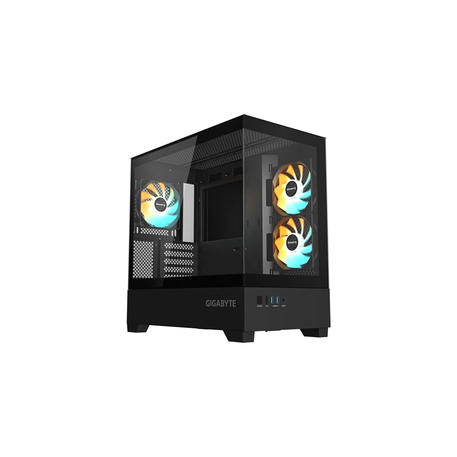 Gabinete Gigabyte C201 Panoramic Negro Mid Tower S/Fuente