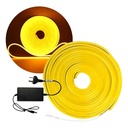 Tira De Neon Led Flexible 6*12 Mm 12V 5Mts Exterior Color Amarillo - Incluye Fuente 