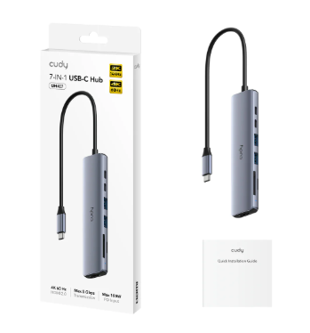Concentrador Hub Domei By Cudy Usb-C 7 En 1 4K Hdmi (Uh407)