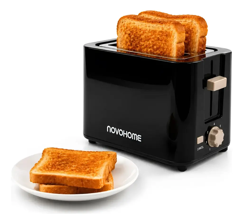 Nohome Tostadora 700W Negra 2 Bahias Nh-To025N