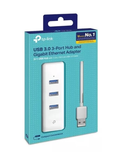 TPLINK UE330 HUB USB 3 PUERTOS 3.0 + RJ45 GIGALAN