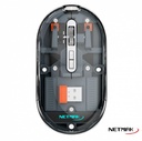 Netmak Nm-M670-S Mouse Transparente 2.4Ghz Bluetooth 5.0 Gris