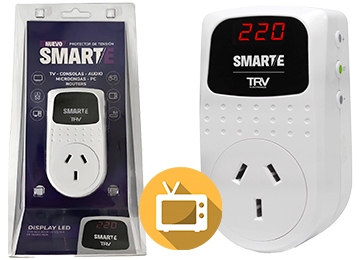Protector De Tension Trv Smart E 2200W 50Hz Seteable 180V 245V Dimensiones 55X97X66Mm Restablecimiento 180 Segundos - TV Audio Video Consolas Routers Lavavajillas