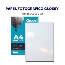 Global Paperg180A4-20 Resma De Papel Glossy X 20 Hojas A4 (210 X 297 Mm) De 180 Grs
