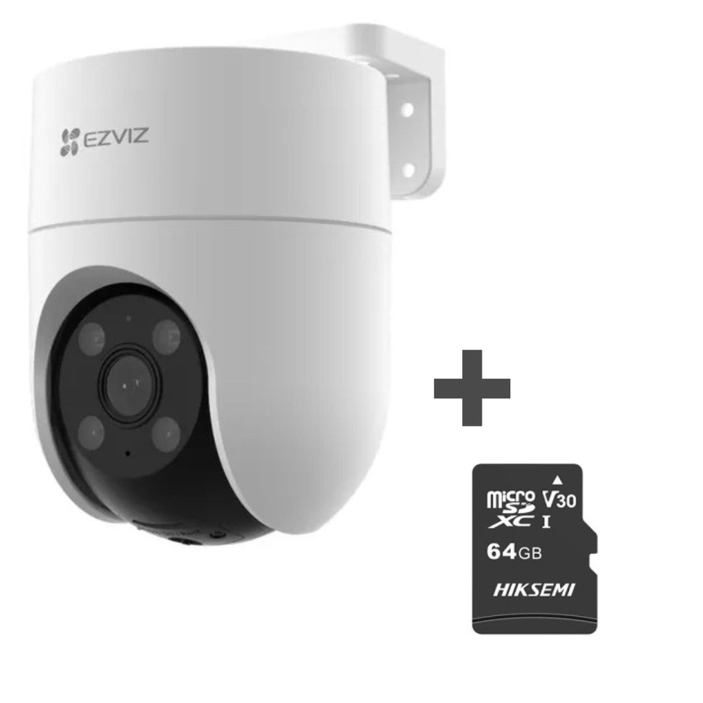 Combo Ezviz Camara H8C Full Hd 2Mpx Wifi Exterior + Micro Sd 64Gb