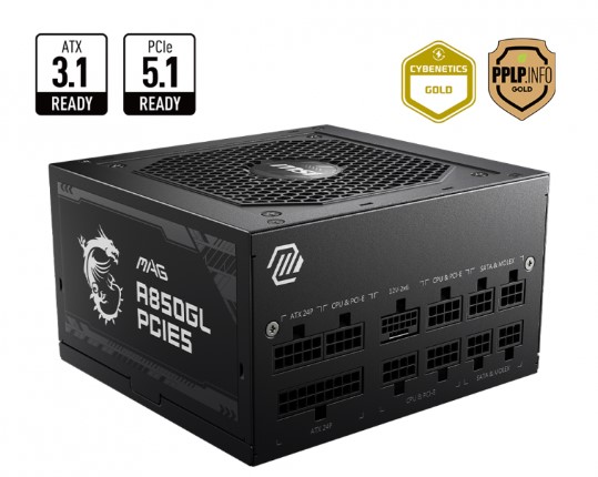 Fuente Msi Mag A850Gl 850W 80 Plus Gold Full Modular Pcie 5.0