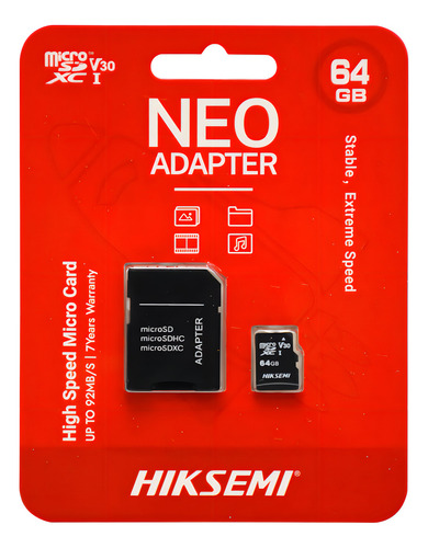 Hiksemi Microsd 64Gb Neo C/Adaptador V30