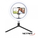 Netmak Nm-Rl1 Aro Luz Led 10" Usb Con Tripode