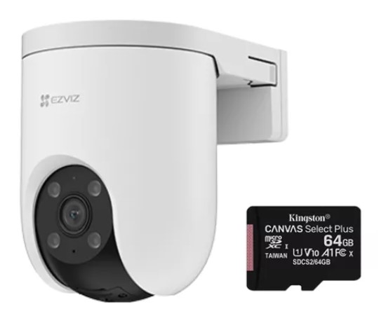 Combo Cámara Ezviz H8C Pro R200 Wifi 3Mpx 2K + Micro Sd 64Gb